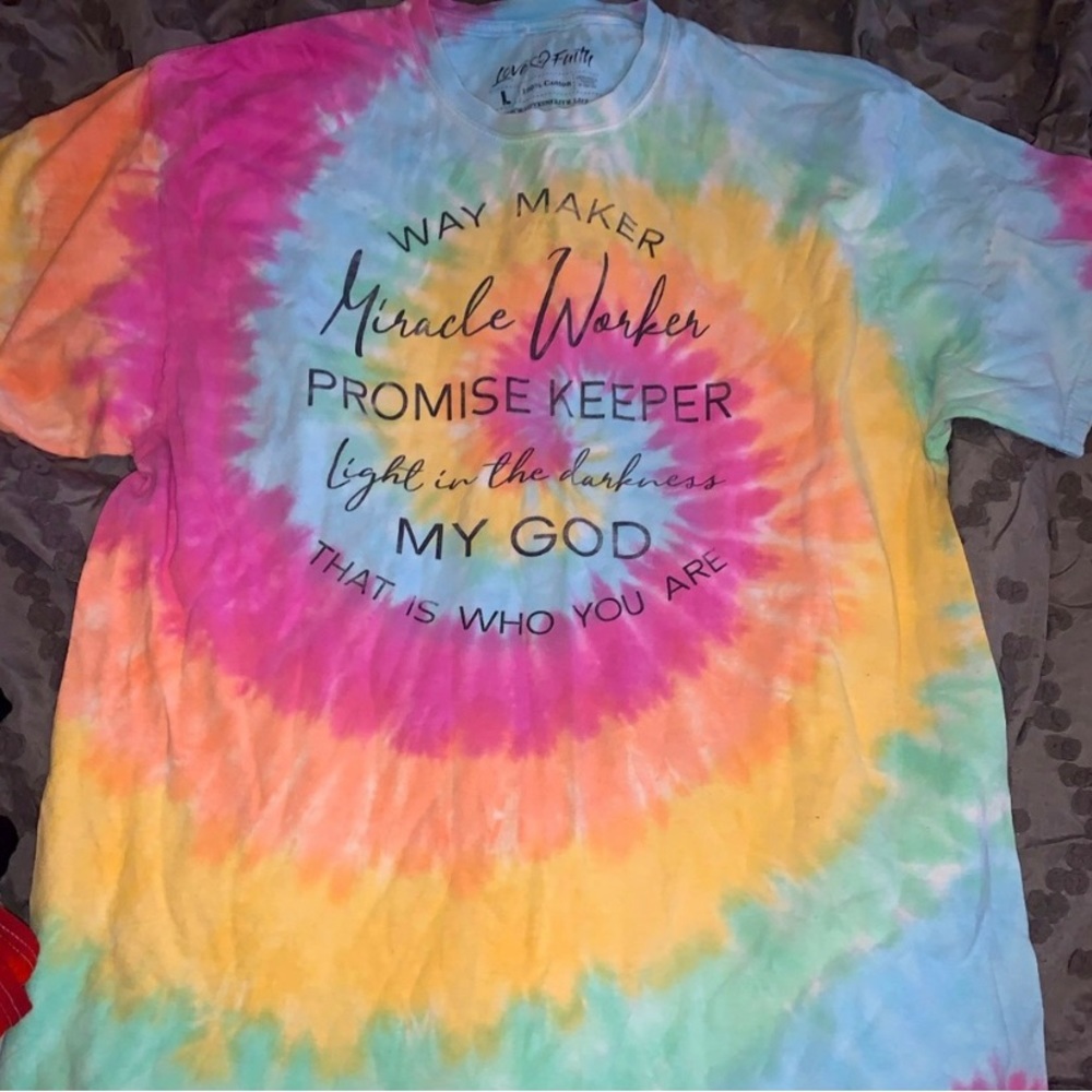 Love & Faith Tie-dye T-shirt - Picture 3 of 5